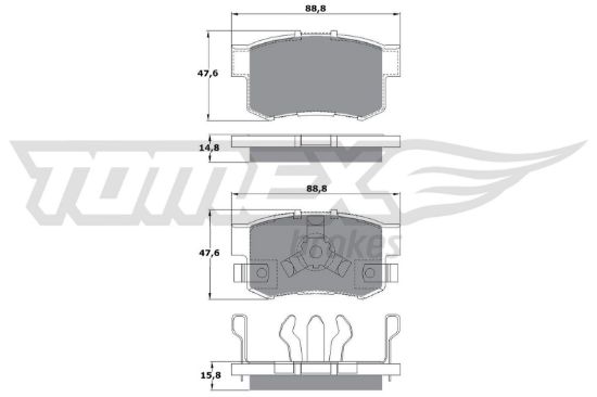 Obrázok Sada brzdových platničiek kotúčovej brzdy TOMEX Brakes  TX1753