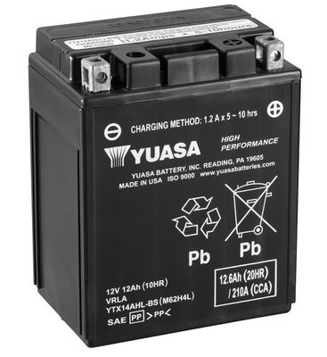 Obrázok Batéria YUASA High Performance Maintenance Free YTX14AHLBS