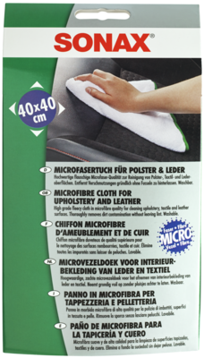 Obrázok Čistiace utierky SONAX Microfibre cloth for Upholstery & Leather 04168000