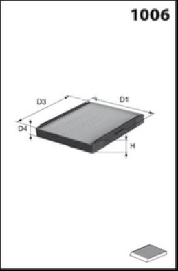 Obrázok Filter vnútorného priestoru MISFAT  HB344