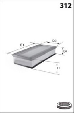 Obrázok Vzduchový filter MISFAT  P705