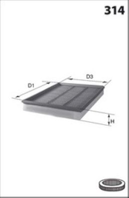 Obrázok Vzduchový filter MISFAT  P646