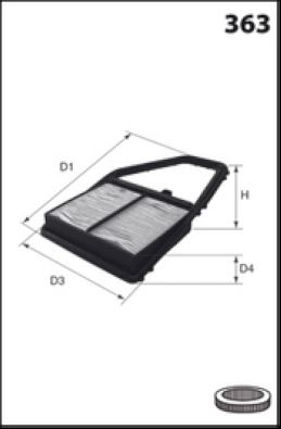 Obrázok Vzduchový filter MISFAT  P649