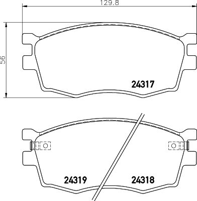 Obrázok Sada brzdových platničiek kotúčovej brzdy HELLA PAGID  8DB355006951