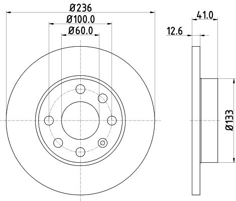 Obrázok Brzdový kotúč HELLA PAGID PRO 8DD355100431
