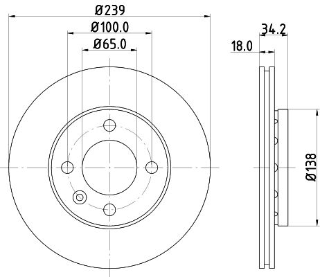 Obrázok Brzdový kotúč HELLA PAGID PRO 8DD355104211