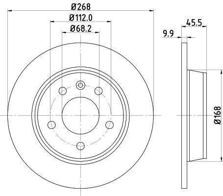 Obrázok Brzdový kotúč HELLA PAGID PRO 8DD355104501