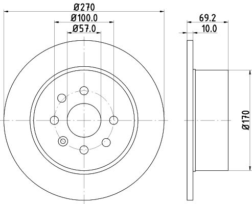 Obrázok Brzdový kotúč HELLA PAGID PRO 8DD355104661