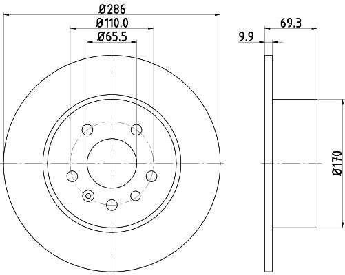 Obrázok Brzdový kotúč HELLA PAGID PRO 8DD355104701