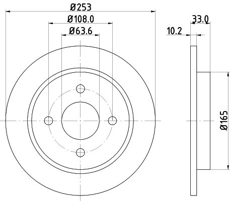 Obrázok Brzdový kotúč HELLA PAGID PRO 8DD355105661
