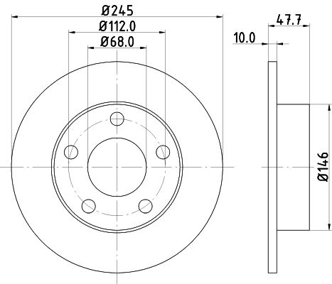 Obrázok Brzdový kotúč HELLA PAGID PRO 8DD355105681