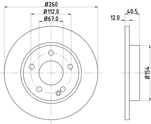 Obrázok Brzdový kotúč HELLA PAGID PRO 8DD355105971