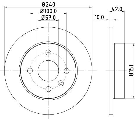 Obrázok Brzdový kotúč HELLA PAGID PRO 8DD355106091