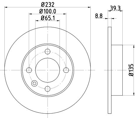 Obrázok Brzdový kotúč HELLA PAGID PRO 8DD355106681