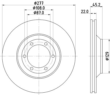 Obrázok Brzdový kotúč HELLA PAGID  8DD355113041