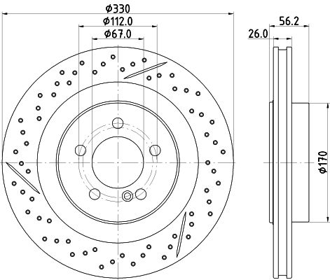 Obrázok Brzdový kotúč HELLA PAGID PRO HC 8DD355133231