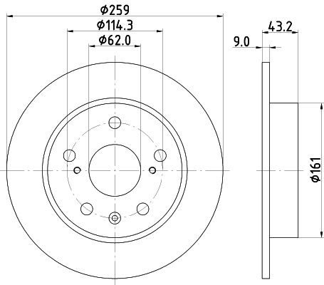 Obrázok Brzdový kotúč HELLA PAGID PRO 8DD355120531
