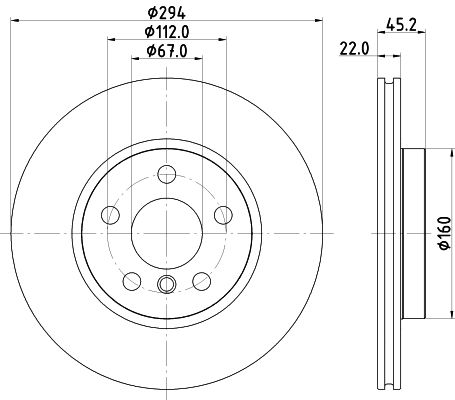 Obrázok Brzdový kotúč HELLA PAGID PRO 8DD355122651