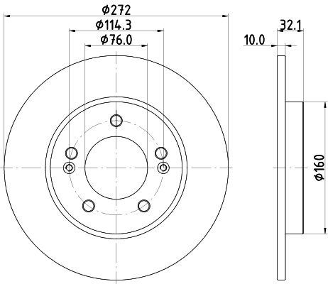 Obrázok Brzdový kotúč HELLA PAGID PRO 8DD355126501