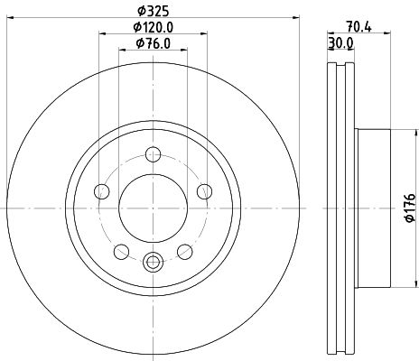 Obrázok Brzdový kotúč HELLA PAGID PRO HC 8DD355132211