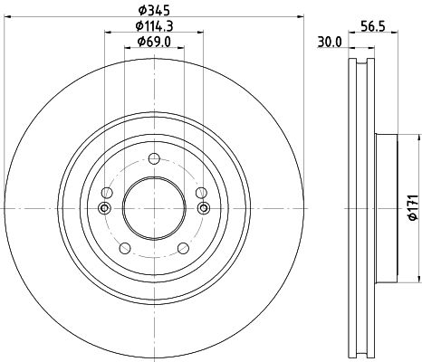 Obrázok Brzdový kotúč HELLA PAGID PRO HC 8DD355132651