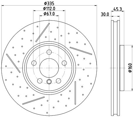 Obrázok Brzdový kotúč HELLA PAGID PRO HC 8DD355133091