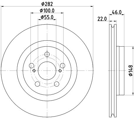 Obrázok Brzdový kotúč HELLA PAGID PRO 8DD355134381