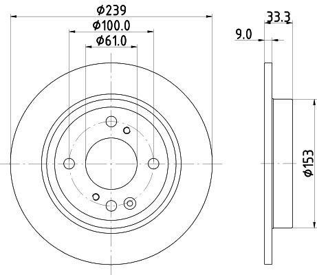 Obrázok Brzdový kotúč HELLA PAGID PRO 8DD355134681