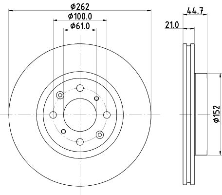 Obrázok Brzdový kotúč HELLA PAGID PRO 8DD355134691
