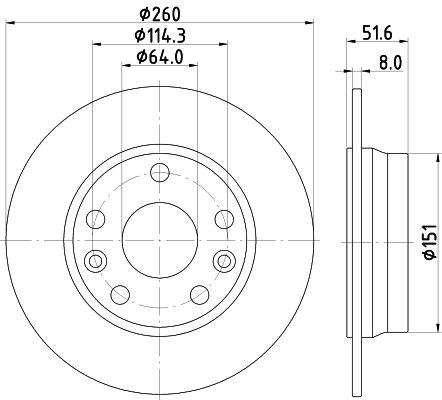 Obrázok Brzdový kotúč HELLA PAGID PRO 8DD355134781