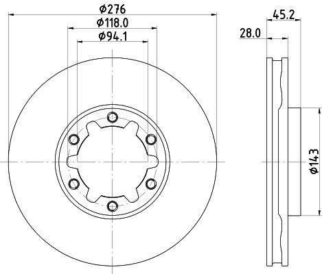 Obrázok Brzdový kotúč HELLA PAGID PRO 8DD355134931