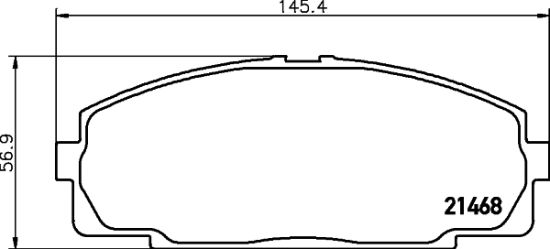 Obrázok Sada brzdových platničiek kotúčovej brzdy HELLA PAGID  8DB355016921