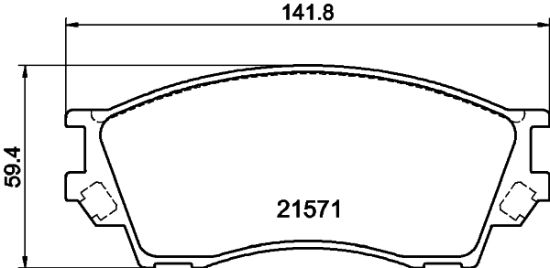 Obrázok Sada brzdových platničiek kotúčovej brzdy HELLA PAGID  8DB355017091