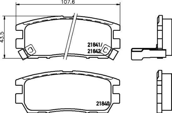 Obrázok Sada brzdových platničiek kotúčovej brzdy HELLA PAGID  8DB355016471