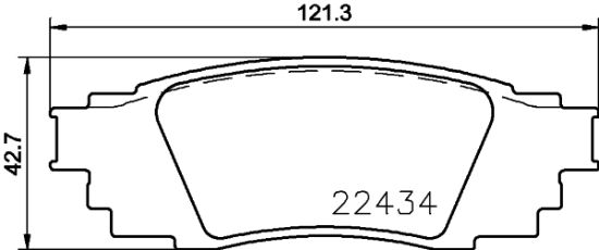 Obrázok Sada brzdových platničiek kotúčovej brzdy HELLA PAGID  8DB355025121