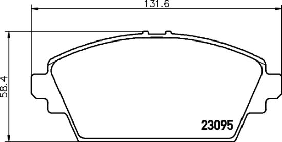 Obrázok Sada brzdových platničiek kotúčovej brzdy HELLA PAGID  8DB355011951
