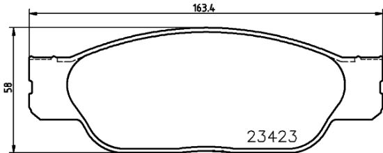 Obrázok Sada brzdových platničiek kotúčovej brzdy HELLA PAGID  8DB355018551