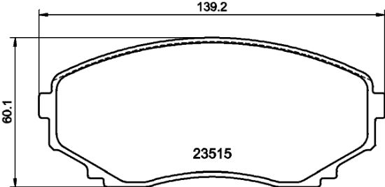 Obrázok Sada brzdových platničiek kotúčovej brzdy HELLA PAGID  8DB355009641