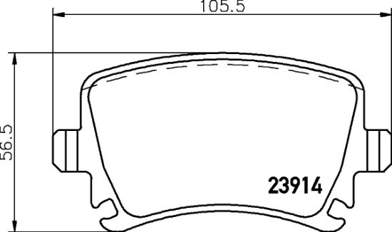 Obrázok Sada brzdových platničiek kotúčovej brzdy HELLA PAGID  8DB355011771