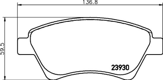 Obrázok Sada brzdových platničiek kotúčovej brzdy HELLA PAGID  8DB355010541