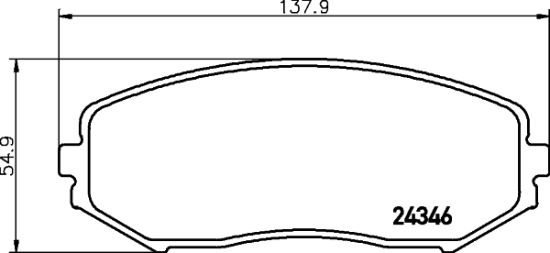 Obrázok Sada brzdových platničiek kotúčovej brzdy HELLA PAGID  8DB355012351