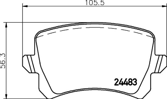 Obrázok Sada brzdových platničiek kotúčovej brzdy HELLA PAGID  8DB355025331