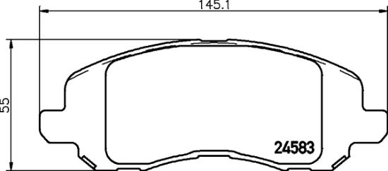Obrázok Sada brzdových platničiek kotúčovej brzdy HELLA PAGID  8DB355013491