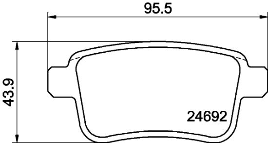 Obrázok Sada brzdových platničiek kotúčovej brzdy HELLA PAGID  8DB355013971