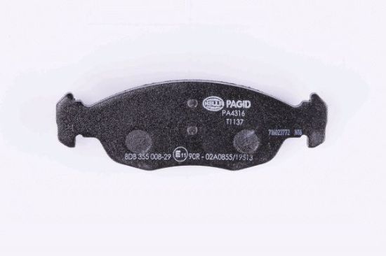 Obrázok Sada brzdových platničiek kotúčovej brzdy HELLA PAGID  8DB355008291