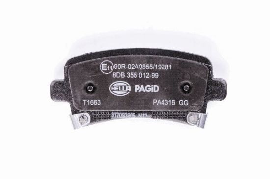 Obrázok Sada brzdových platničiek kotúčovej brzdy HELLA PAGID  8DB355012991
