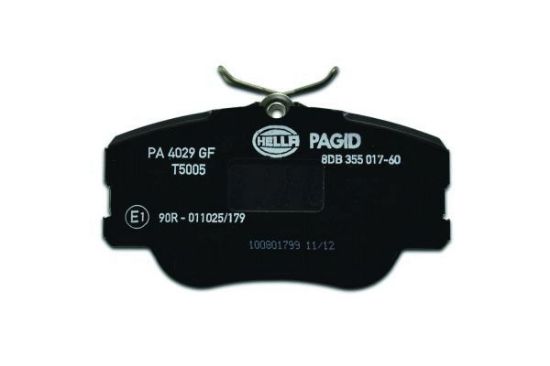 Obrázok Sada brzdových platničiek kotúčovej brzdy HELLA PAGID  8DB355017601
