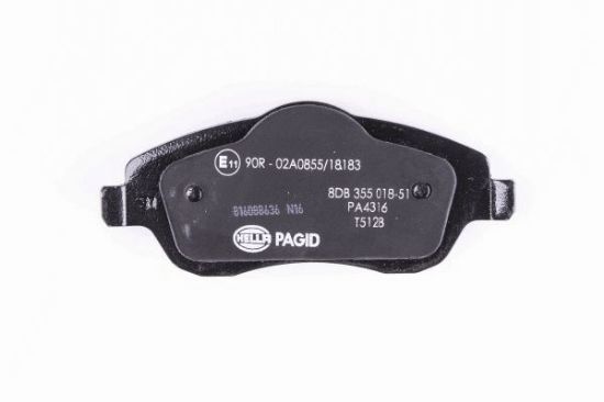 Obrázok Sada brzdových platničiek kotúčovej brzdy HELLA PAGID  8DB355018511