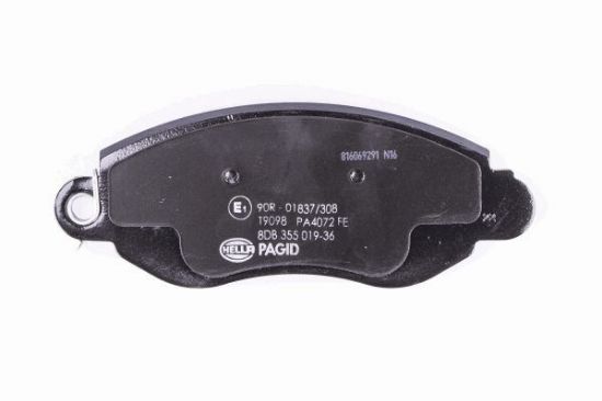 Obrázok Sada brzdových platničiek kotúčovej brzdy HELLA PAGID  8DB355019361