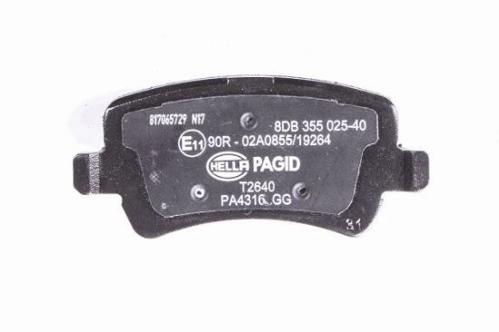 Obrázok Sada brzdových platničiek kotúčovej brzdy HELLA PAGID  8DB355025401